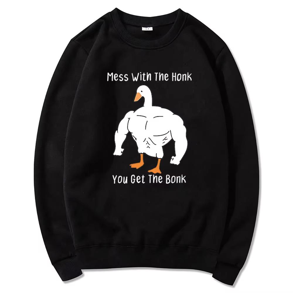 Female aesthetic taste Kawaii goose pullover suitable for both men and women autumn and winter sportswear clothes