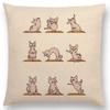 Mais Novos Animais Yoga Estampas de Desenho Animado Engraçadas Capa de Almofada Alpaca Coelho Dachshund Bull Terrier Hipopótamo Cães Panda Capa de Almofada para Sofá