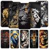Cross Pattern Bicolor Lion Phone Case for Samsung Galaxy A56 A36 A26 A16 A34 A24 A42 A22 A20 A12 A40 A30 A10 5G Soft TPU Cover