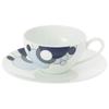 Noritake Cup Saucer both coffee and Frank Lloyd Wright Imperial Microwave Fine Porcelain & (for tea), 220cc, Blue, Safe, (Premium White), WT94989/1701