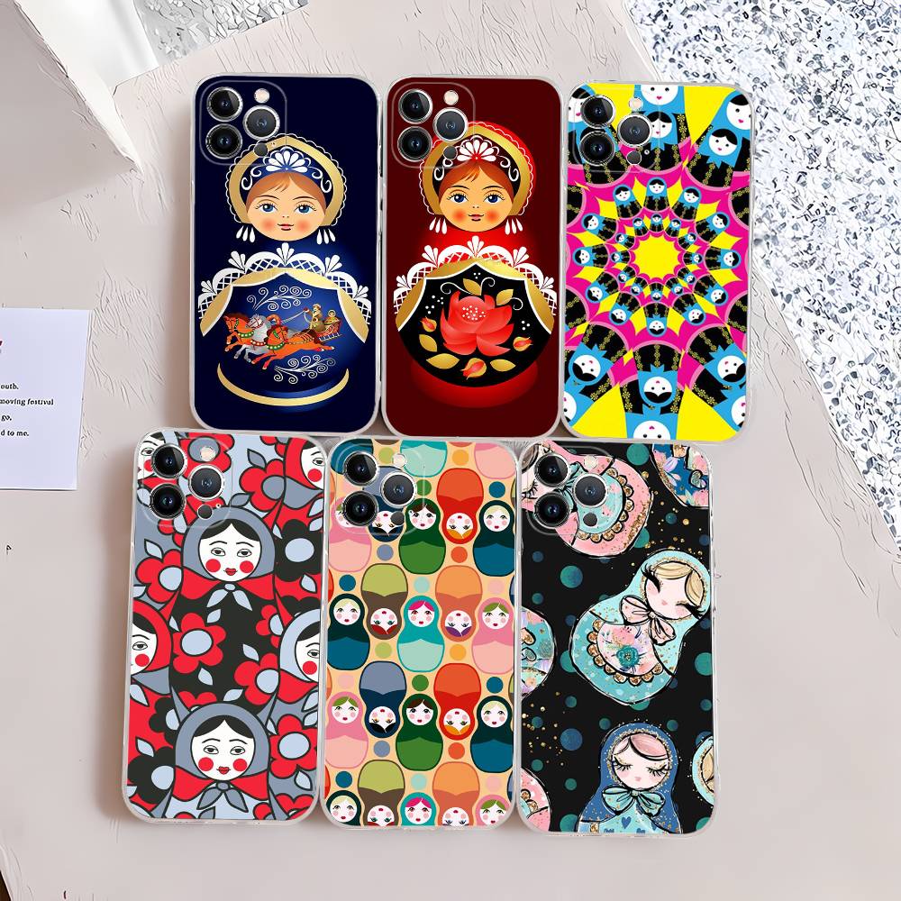 Russian Dolls Matryoshka Cute Case For Iphone 17 16 15 Pro Max 11 12 13 14 Pro Plus Phone Cover