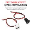 2Pin Female Connector Wire LED light USB Type-c Direct Compression Female Base Waterproof Socket With Welding Charging Interface