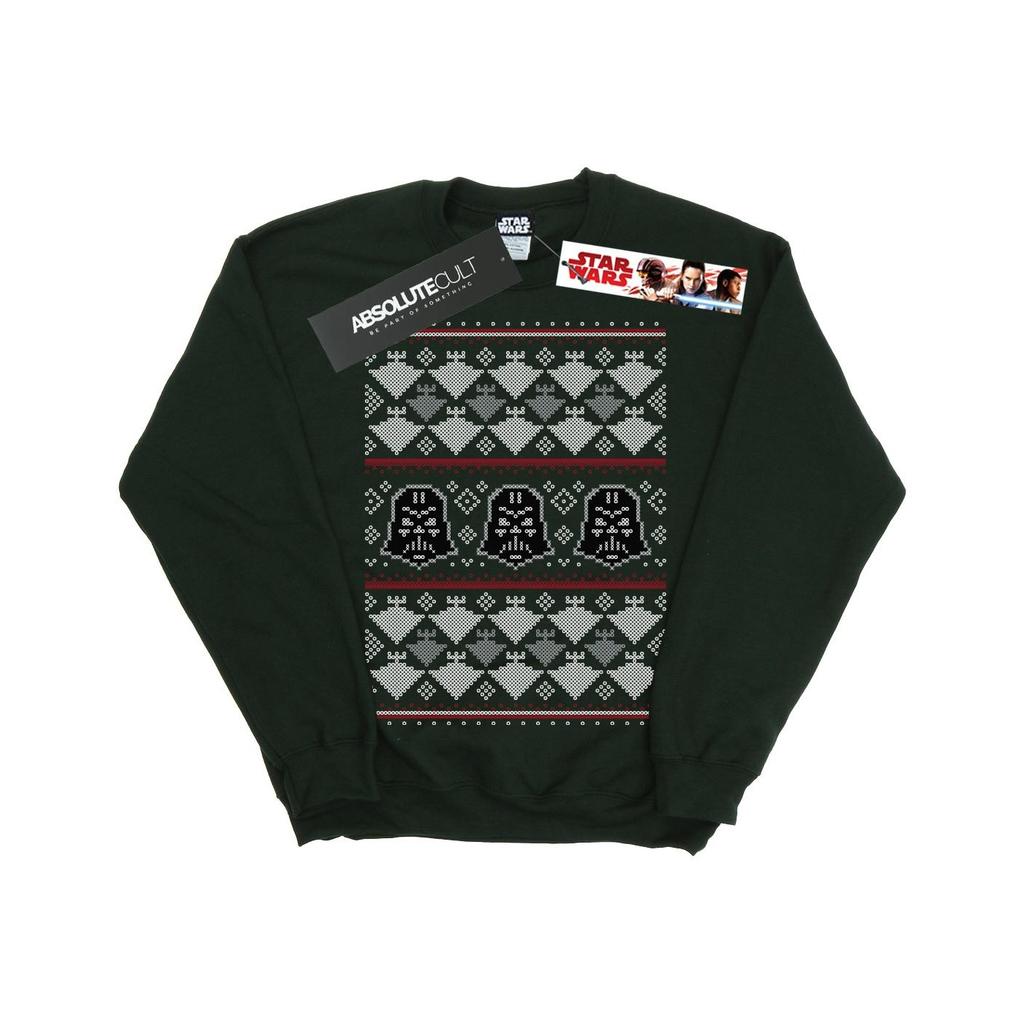 Star Wars Mens Christmas Vader Imperial Starship Fair Isle Sweatshirt