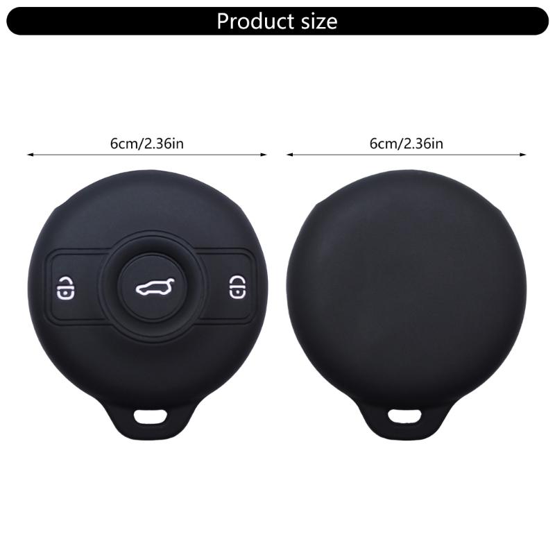 Car Key Cover Silicone Protector Anti Drop Design Ergonomic Shape Quick Installation Multiple Color Option Weatherproof