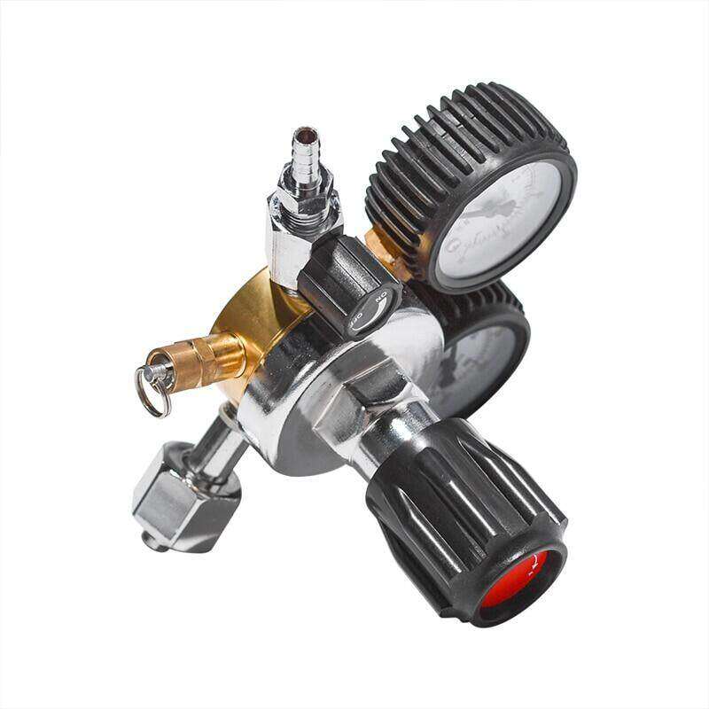 CO2 Gas Bottle Regulator Carbon Dioxide Pressure Reducer Valves For Beverage Beer W21.8 Double Gauge Regulator Welding Gauge