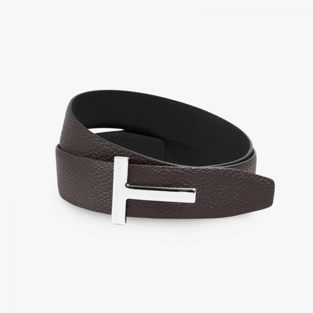 Tom Ford Silver T Logo Buckle Reversible belT Tb224 Lcl236s