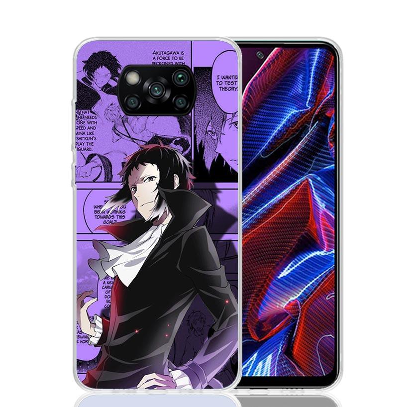 Bungo Stray Dogs Manga Phone Case For Xiaomi Poco X7 X6 X5 Pro F7 Ultra Redmi 15C 15 13 13C 12 12C 10 10A 10C 9 9A 9C 9T Cover P