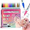 Nail Art Markers Set for Painting Nails, Quick-Dry DIY Nail Doodle Pens, Gel Nail Drawing Liner Pen Tool for Art Design Home Salon (24pcs)