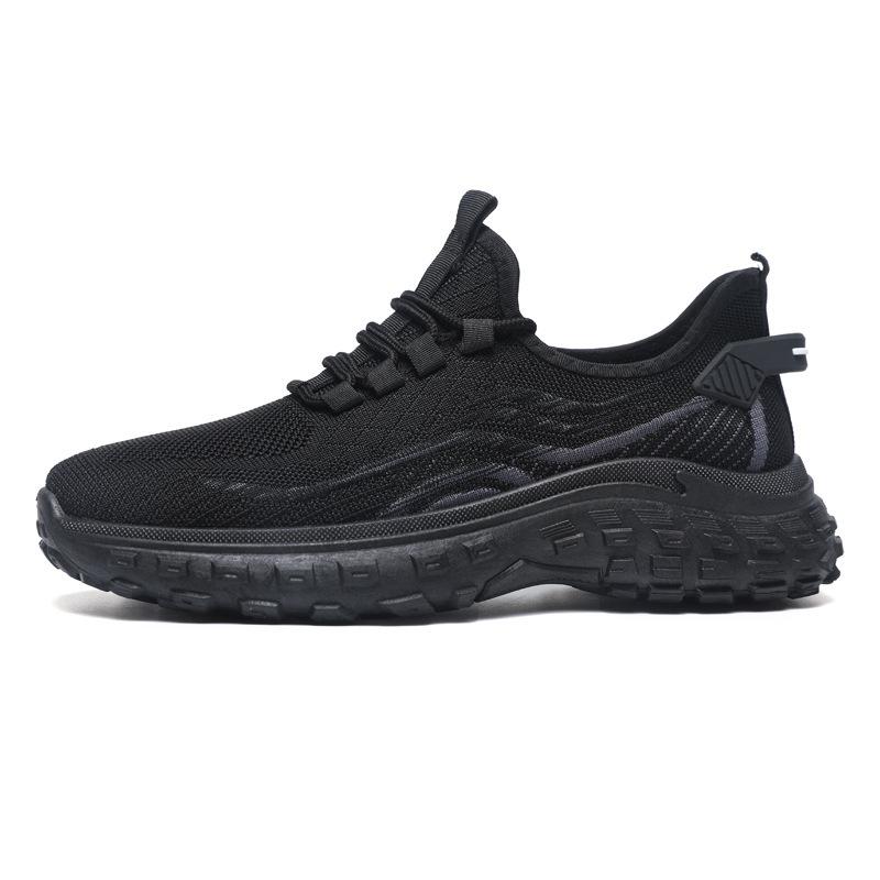 Spring New Dad Shoes Men's Shoes One-pedal Breathable Fly-woven Men's Casual Fashion Sports Shoes