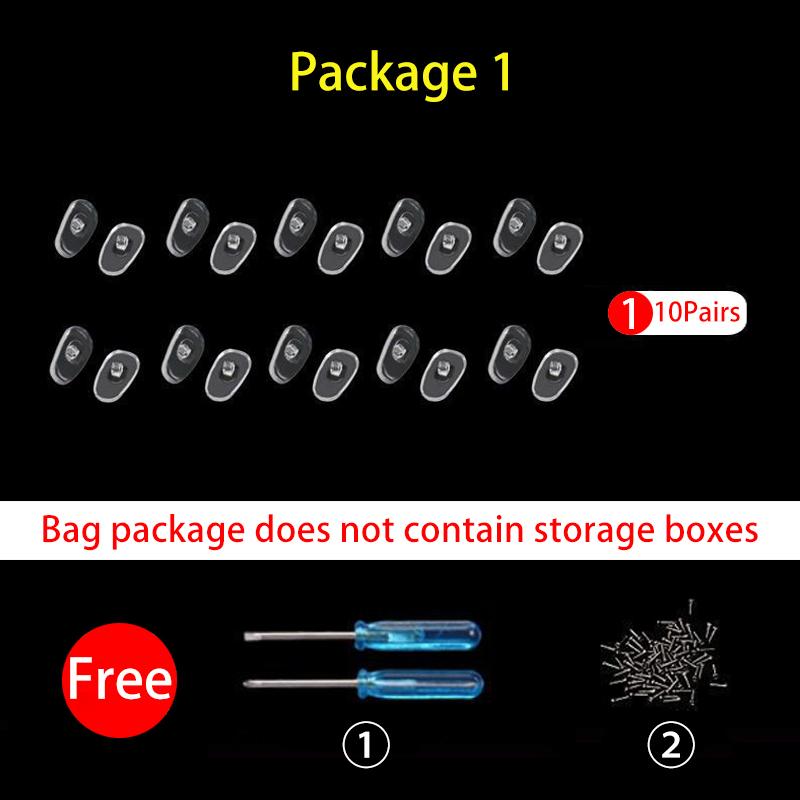 

10/15 пар в наборе Овальные носоупоры для очков Ремонтные наборы Мягкий силикон Вкручивающиеся носовые упоры для очков Наборы для самостоятельной замены