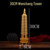 Nine-Story Wenchang Tower Copper Ornament - Chinese Brass Study & Office Décor