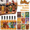 Day Of The Dead Party Decoration Wine Bottle Stickers Skeleton Wine Bottle Labels Decoration Day Of The Dead Decoration