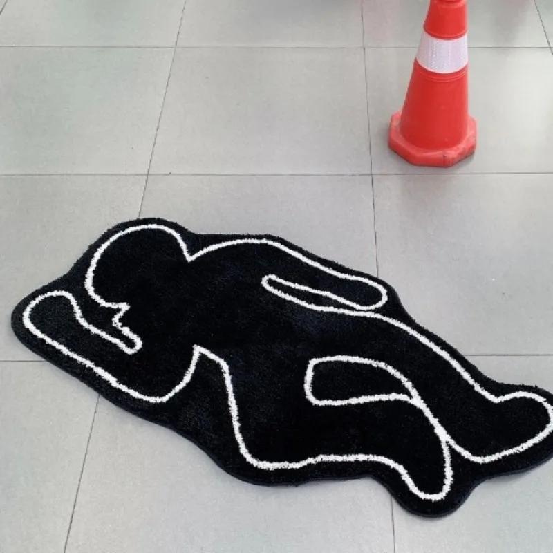 

Creative Special-shaped Imitation Cashmere Living Room Floor Mat Bathroom Absorbent Dirt Resistant Foot Mat Entrance Door Mat 40 x 60cm