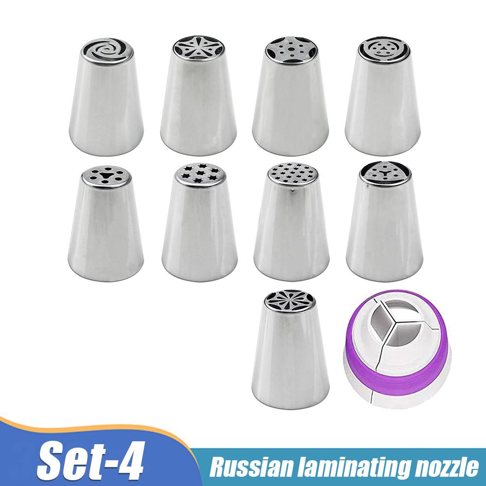 Laminating Nozzle Set Pastry Bag Icing Piping Cream Reusable Pastry Bags With Stainless Nozzle Cake Decorating Kitchen Tools