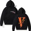 Unisex Couple Loose V-print Hoodie