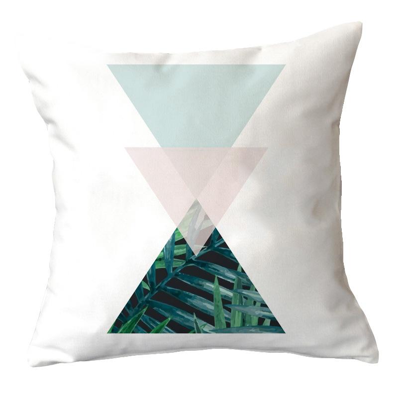 

Office Chair Cushion Home Pillow Case Ins Plush Printed Pillow Case Green Plant Nordic Style Pillow 45 * 45cm (excluding core)