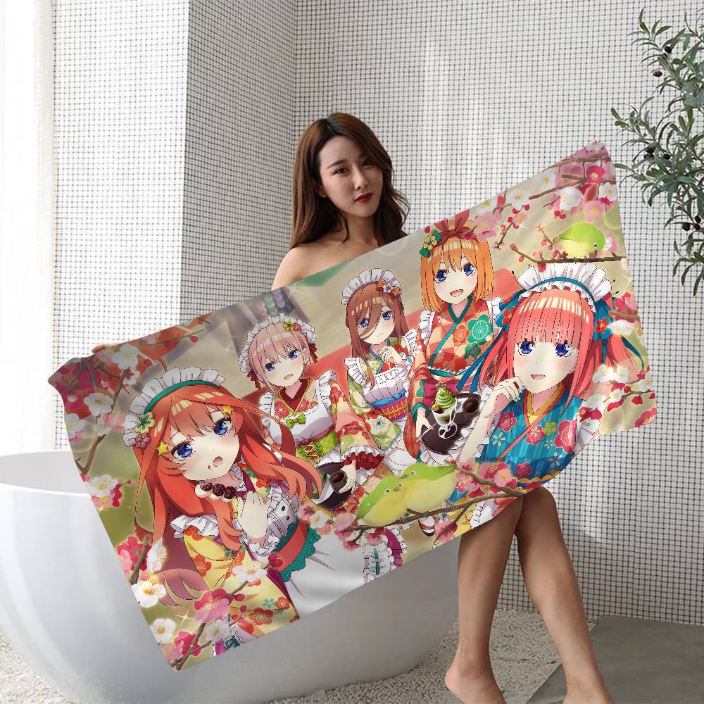 Anime The Q-Quintessential Q-Quintuplets Beach Towel Colorful Bath For Girl Microfiber Quick Dry Sand Free Beach Spa Gym Pool