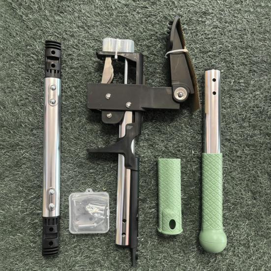 Stand Up Weed Puller Hand Weeding Tool with 4-Claw Steel Head Detachable Handle No Kneeling Garden Weed Remover