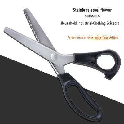 Handmade Sawtooth Lace Scissors for Fabric Patterns - Perfect for Cutting Cloth with Dog Tooth, Triangle and Arc Designs.