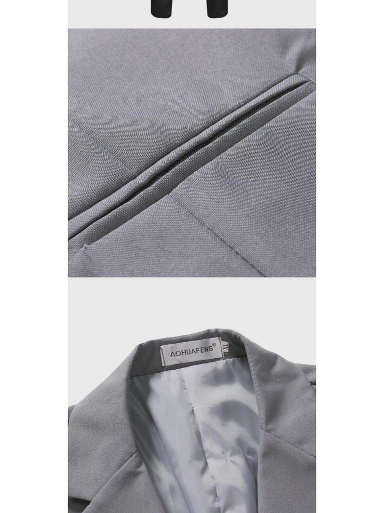 Men's Spring & Fall Casual Fashion Suits: Popular Two-Piece for Young Men, Groom & Best Man