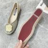 Single shoes women's 2025 spring and autumn new flat-soled one-pedal ladyshoes shallow mouth soft-soled Doudou shoes