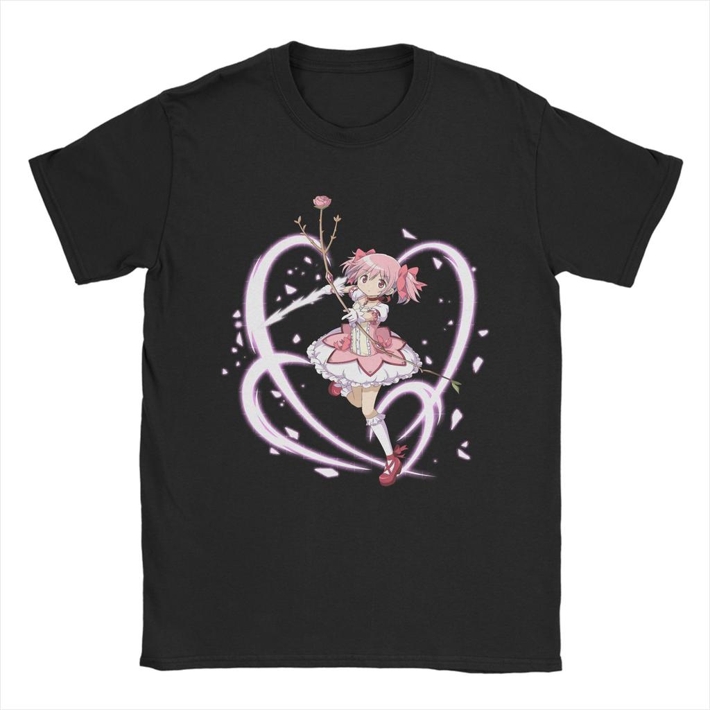 T-shirt Mahou Shoujo Homura Akemi Homme Col Rond Coton T-shirt Madoka Magica Anime Manches Courtes T-shirts Cadeau d'Anniversaire Vêtements