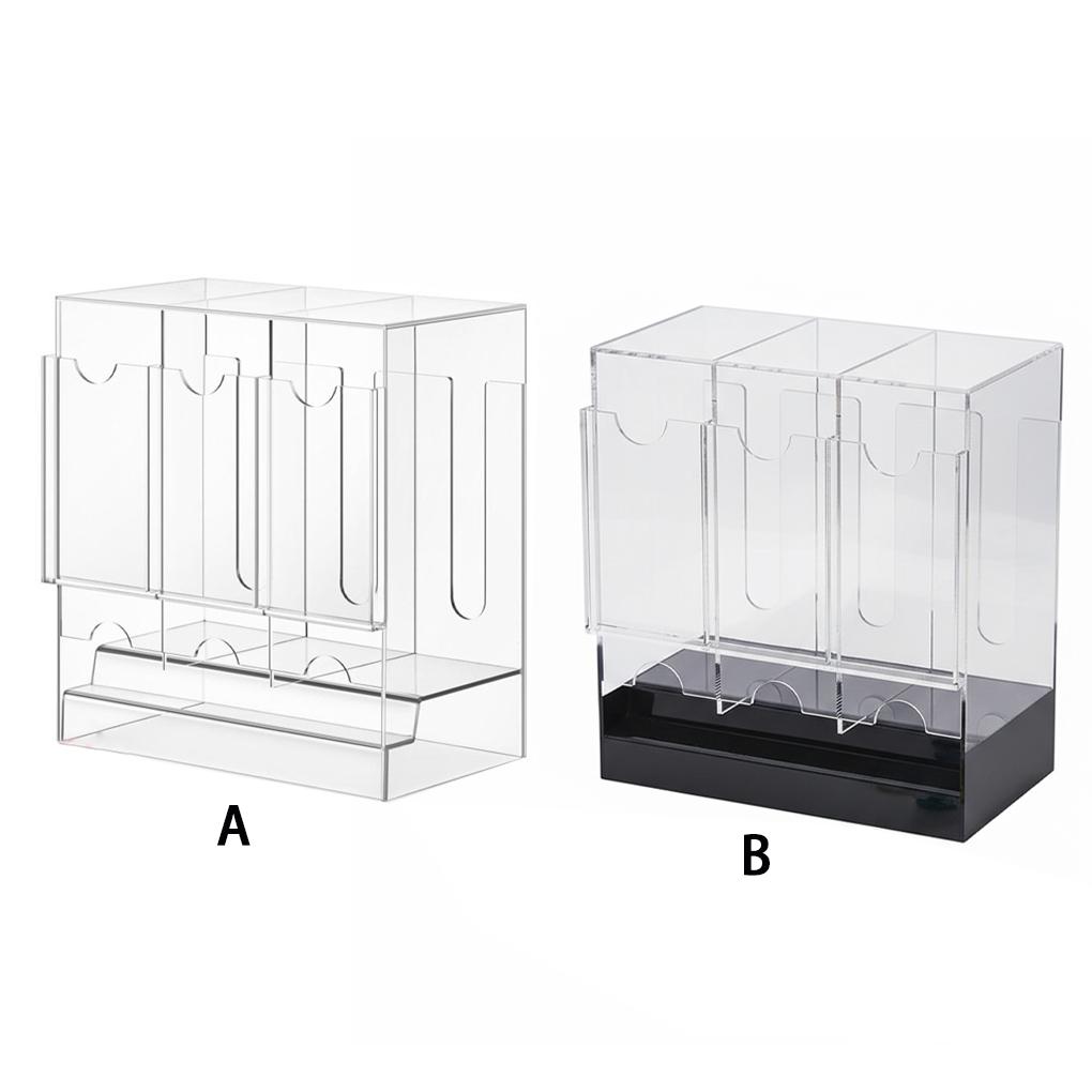 Transparent Acrylic Card Dispenser Storage Easy To Open And Cl Features Booster Pack Dispenser Card 3-slot