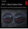New 2Pcs High Quality Non-slip Elastic Durable Real Carbon Fiber Car Auto Water