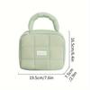 Soft And Fluffy Large-Capacity Bag Multicolor Solid Multifunctional Storage Bag With Zipper Cloud Travel Organizer Down Cute And Elegant Women's Bag