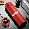 LED Smart Insulation Cup Car Thermos Mug Water Bottle Gifts Sticker For Grand Cherokee Wrangler Gladiator Compass Renegade
