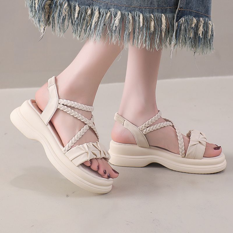 Ladies Shoes Roman Style Beach Platform Outdoor Women's Sandals 2025 Trending High Quality Footwear Summer Sale On The Best Shoe