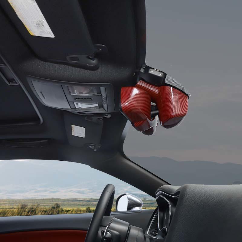 Interior Rearview Mirror Panel Decoration Protective Cover For Dodge Challenger 2015 Up Car Interior Accessories