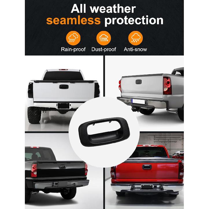 Avsty Tailgate Handle Bezel For Chevy Silverado GMC Sierra 1500 2500 3500 1999 2000 2001 2002 2003 2004 2005 2006 2007 Chevrolet Tail Gate House