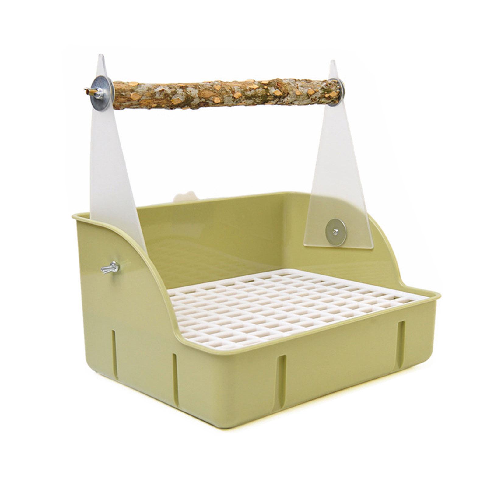 Wood Bird Perch Stand Training,Wooden Parrot Perch Platform,Bird Playgrounds Play Stands for Conure Cockatiel Parakeet белый