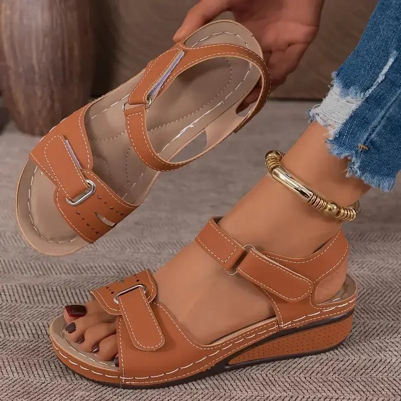 Fashion Women Wedge Sandals 2025 New Fashion Non Slip Beach Shoes Woman Summer Lightweight  Plus Size Platform Sandals Sandalias Mujer