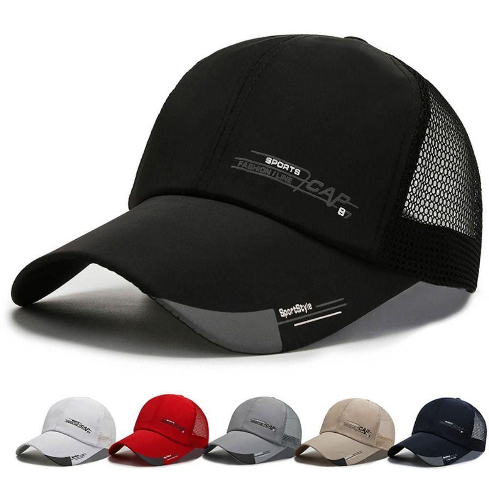 

Casual Letter Korean Style Outdoor For Women For Men Baseball Cap Mesh Hat Snapback Cap Visors Cap