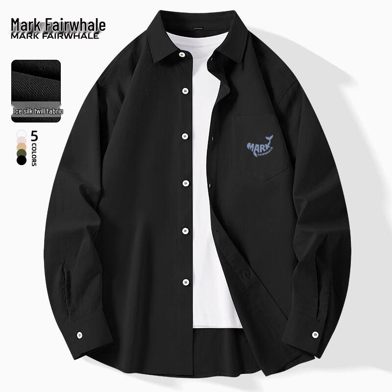 

Мужская рубашка Mark Huafei с принтом китов из ледяного шелка 3XL