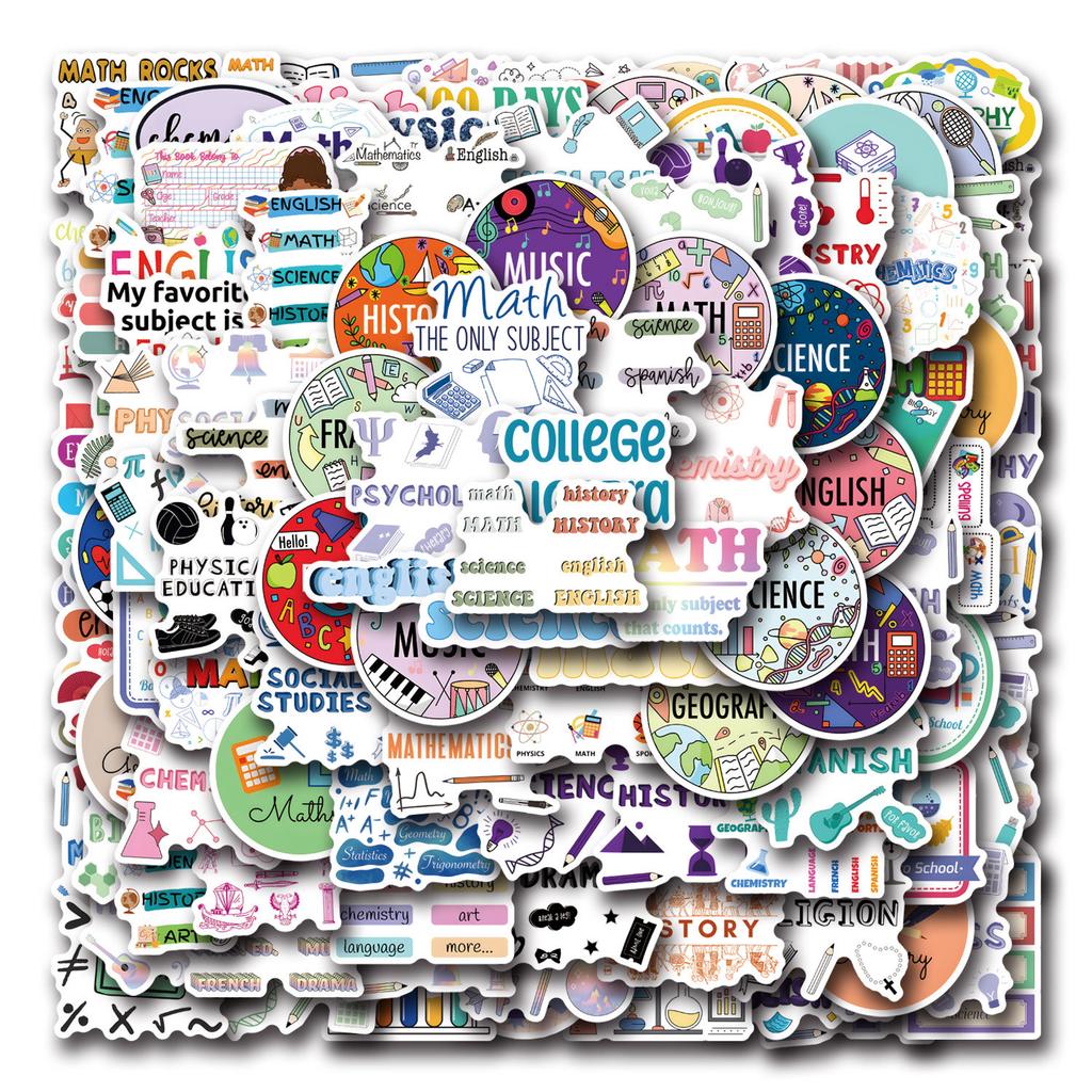 110 Autocollants Graffiti Nouveau Style Scolaire Décorez Valise Téléphone Portable Imperméables Autocollants Personnalisés