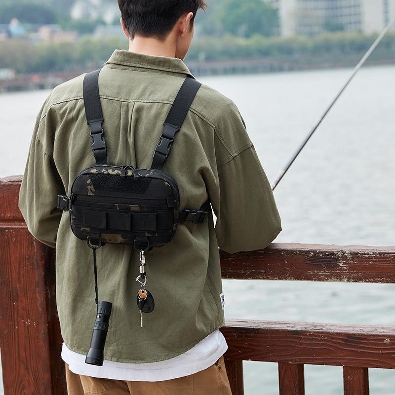 Fishing Waist Bag Universal Tactical Chest Bag Multi Storage Sports Hunting Equipment Bag, Outdoor Climbing Bicycle Backpack