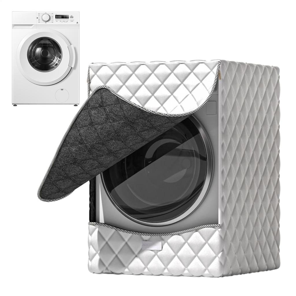 Washing machine cover Fleece-lined washing machine cover Waterproof and sun-protective bathroom cover Dryer cover
