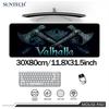 Tappetino per scrivania da gioco Vikingo Valhalla Tappetini da gioco Mousepad grande Mousepad 400X900 PC Computer Design ascia doppia runa Tappetino esteso
