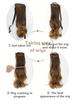 Synthetic Curly Ponytail Hair Multi-color Extensions Bandage Wrapped 18-inch Extension Ponytail For Women Daily Use