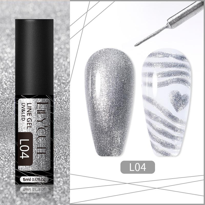 A Full Set Of Elastic Brushed Glue, Nail Art Fluorescent Pull Line Hook Glue, Painted Diy Manicure Phototherapy Nail Polish Glue
