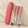 Kids Rose Red Bear 304 Stainless Steel Cutlery Set