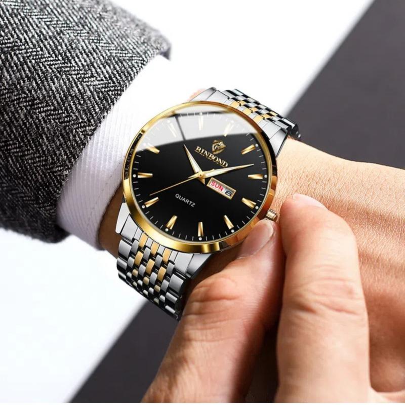 2024 Mens Watches Top Brand Luxury Business Men Watch Waterproof Male Clock Man Quartz Wristwatches Auto Date Week