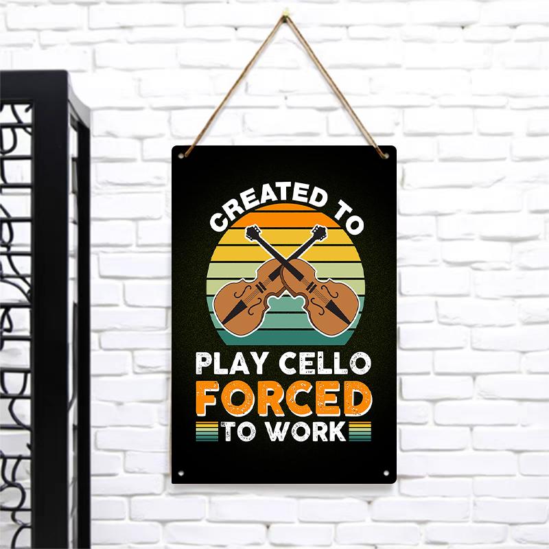 

Vintage Cello Pattern Metal Tin Sign Creative Music Theme Home Decor for Cross Border Sale 20x30cm（7.8x11.8inch）