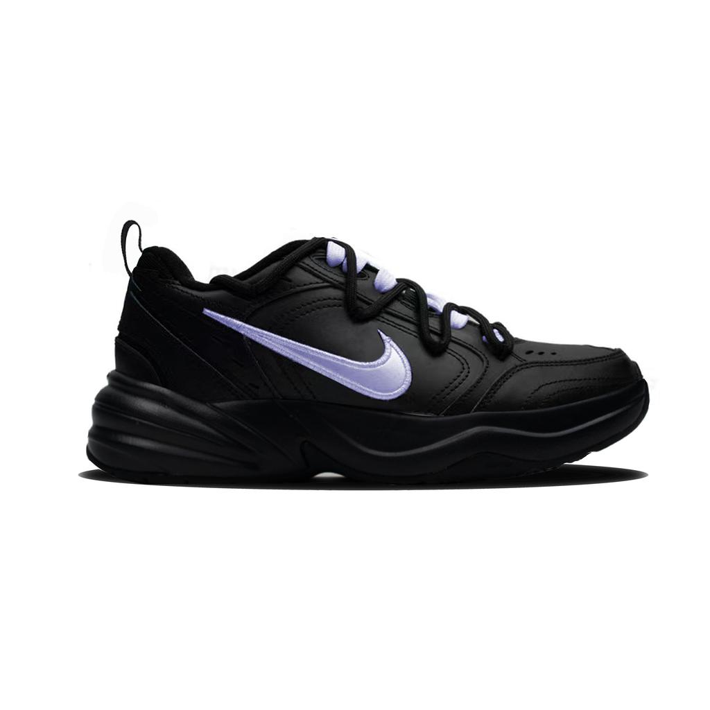 Nike Air Monarch 4 Cushioning Slip Resistant Cushioning Slip Resistant Low Top Chunky Sneakers Unisex Black Purple 415445-001(Team-)