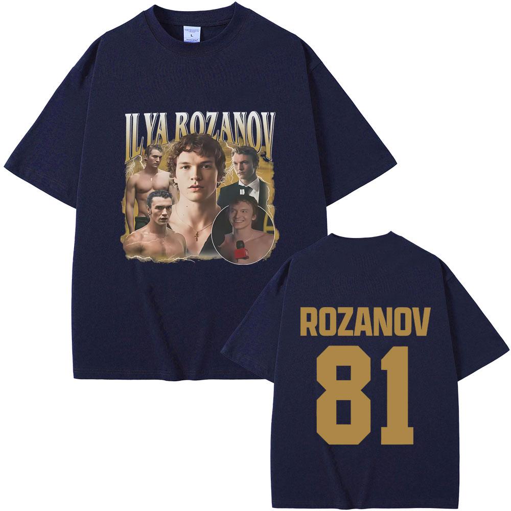 Heated Rivalry Ilya Rozanov Hollanov 81 Print Tshirt Men Women Casual Oversized Streetwear Male Fashion Vintage Crewneck Tshirt