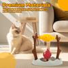 BBQ Shaped Interactive Cat Toy 360° Rotating Food Hiding and Feeding Device Slow-moving Feeder Educational Items Dispenser Toy