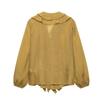 2025 Spring/Summer Women's Slim Fit V-Neck Shirt with Layered Decoration